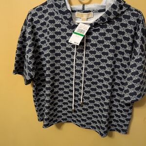 Michael Kors Midnight Blue Logo Hoodie